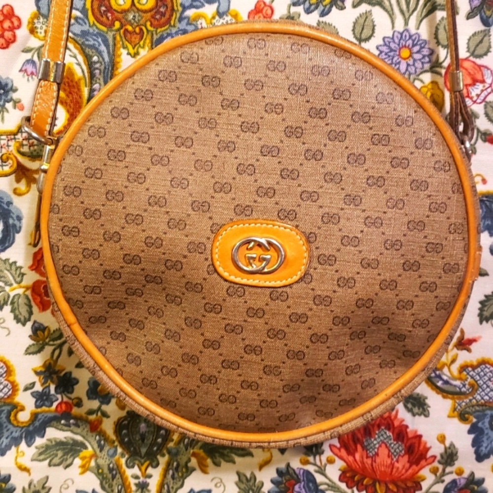 Vintage Gucci Micro GG Canteen Crossbody Bag 70s